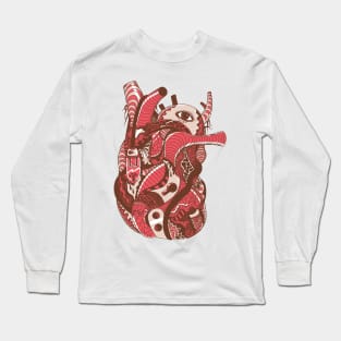 Pink Tan Light Heart Long Sleeve T-Shirt